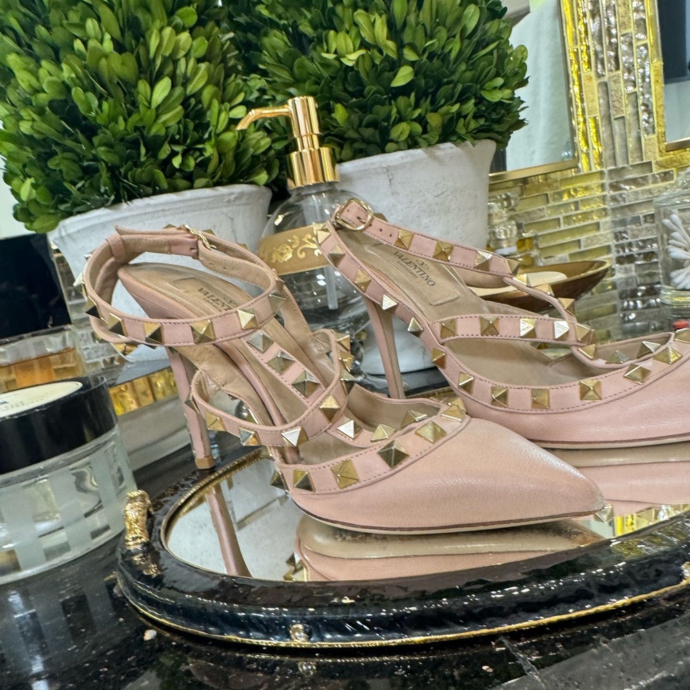 Valentino Pink Rockstud Heels